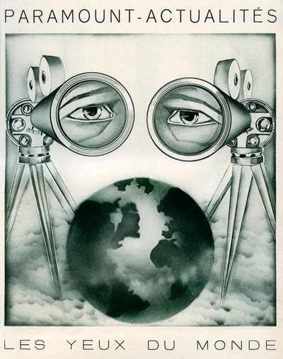 Publicité pour Paramount-news : les caméras sont « les yeux du monde » - Unbekannter Künstler