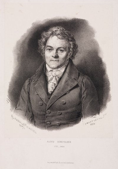 Alois Senefelder, inventeur allemand de la lithographie, début du XIXe siècle - Unbekannt