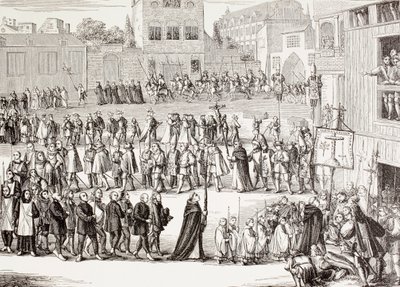 Un Auto-da-fé, ou Acte de Foi, procession en Espagne, d