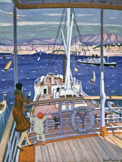 Arrivée du paquebot Chantilly dans le port de Marseille, c.1930 - Unbekannter Künstler