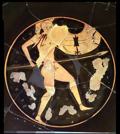 Kylix athénien à figures rouges représentant un guerrier grec, grec (vers 500 av. J.-C.) - Unbekannt