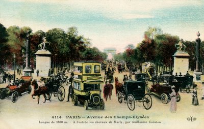 Avenue des Champs-Élysées, Paris, vers 1900 - Unbekannter Künstler