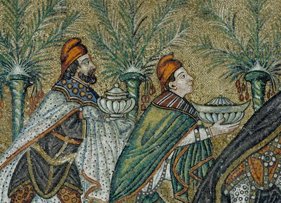 Détail des mosaïques représentant la procession des Mages - Benjamin Baud