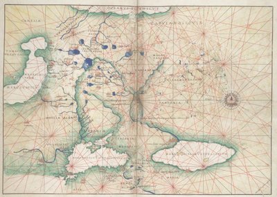 Battista Agnese, ATLAS PORTULAIRE (Italie vers 1550) 2 - Unbekannter Künstler