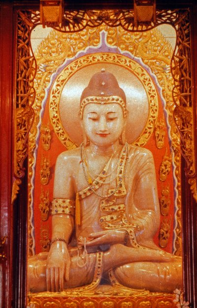 Grande statue de Bouddha au monastère de Jade Bouddha à Shanghai, Chine, années 1960 - Unbekannter Künstler