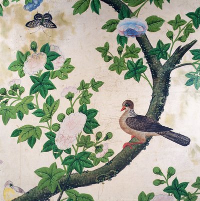 Papier peint aux oiseaux, vers 1840 - Unbekannter Künstler