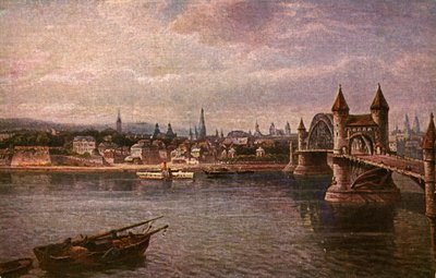 Bonn, Allemagne : Alte Rheinbrücke (Vieux pont du Rhin) - Unbekannter Künstler