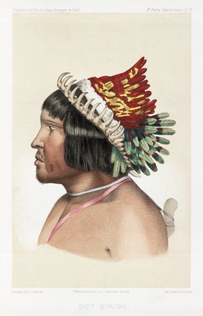 Chef Bororo, Amérique du Sud, vers 1843-1847 - Unbekannt