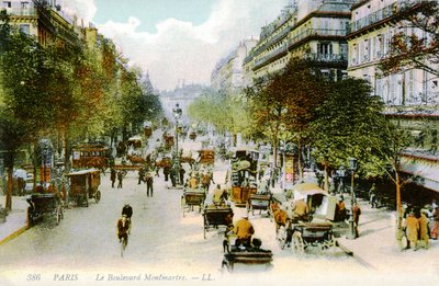 Boulevard Montmartre, Paris, vers 1900 - Unbekannter Künstler
