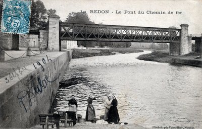 Bretagne, Ille-et-Vilaine (35), Redon : le pont ferroviaire - Unbekannt