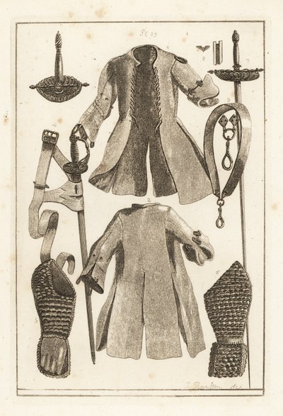 Manteau de buffle, ceinture de buffle, garde d