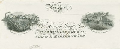 Burslem - En-tête de facture de Enoch Wood & Sons - Unbekannt