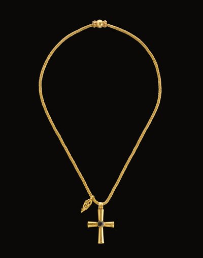 Croix en or et verre byzantine, c.5e-7e siècle - Unbekannt