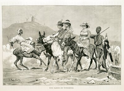 Caricature de touristes occidentaux en Égypte - Illustration de l