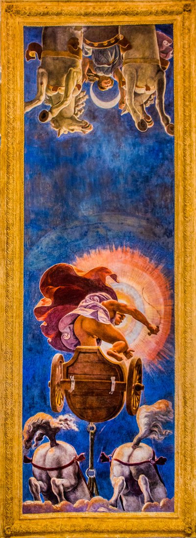 Peinture au plafond de la Chambre du Soleil et de la Lune, Francesco Primaticcio - Unbekannter Künstler