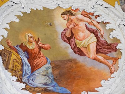 Fresque de plafond, Mausolée des Habsbourg, Graz, Styrie, Autriche, Europe - Unbekannter Künstler