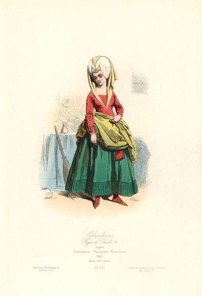 Femme de chambre, règne de Charles VII - Unbekannter Künstler