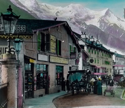 Chamonix, rue principale - Unbekannter Künstler