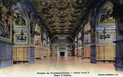 Château de Fontainebleau : galerie Henri II - Carte postale fin 19e-début 20e siècle - William M. Timlin