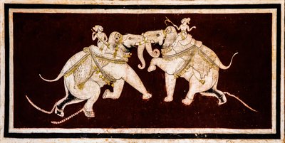 Cour de Chittra Shala avec des peintures virtuoses, Fort de Taragarh, Bundi, Rajasthan, Inde, Asie (photo) - Unbekannter Künstler