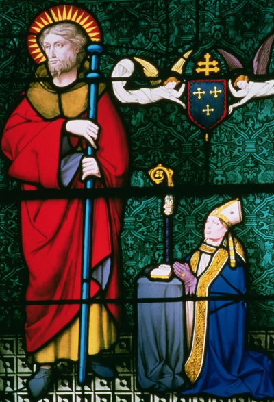 Christ avec un évêque agenouillé - Unbekannt