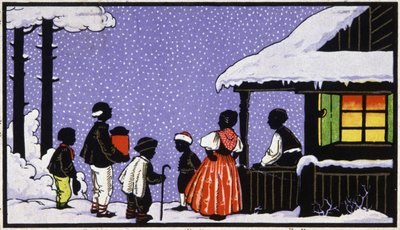 Fête de Noël dans un village en Autriche, vers 1910 - Unbekannter Künstler