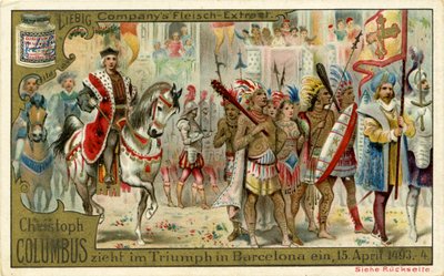 Le retour triomphal de Christophe Colomb à Barcelone - Unbekannter Künstler