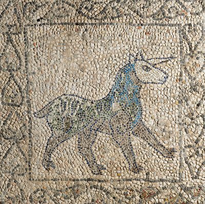 Quatrième croisade, fragments de mosaïques représentant une licorne - Benjamin Baud