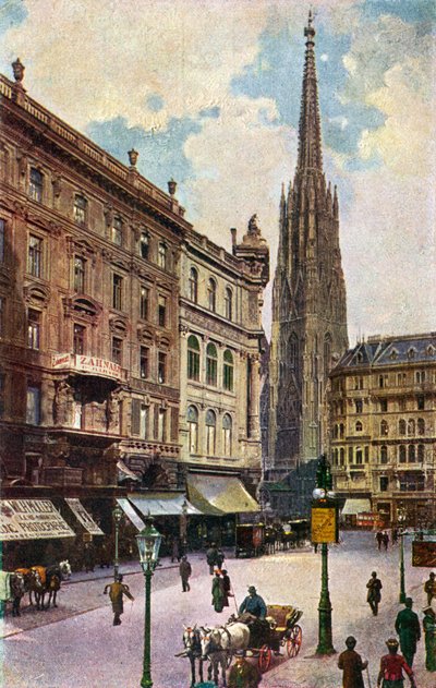 Église Saint-Étienne à Vienne, fin du 19e/début du 20e siècle (impression) - Unbekannter Künstler
