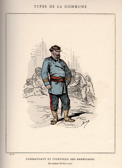 Commune de Paris : costume de COMMANDANT ET INGÉNIEUR DES BARRICADES (23) dans « Les Communeux » - Unbekannt