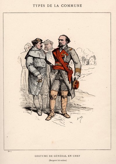 Commune de Paris : costume de CONSTITUT DE GÉNÉRAL EN CHEF dans "Les Communeux" - Unbekannt