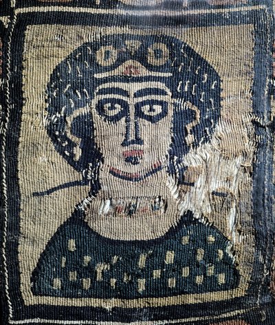 Tissu copte avec un portrait de femme - Leopold Blonder