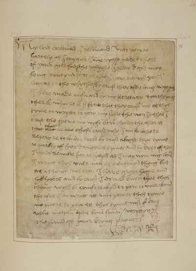 Lettre de Henry VIII à Thomas Wolsey, juin 1518 - Unbekannter Künstler