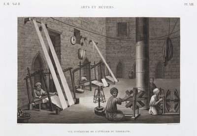 Coton & Soie, Tissage, atelier de tisserand, Égypte, vers 1798 - Unbekannt