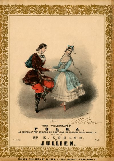 Couple dansant la Polka - Unbekannter Künstler