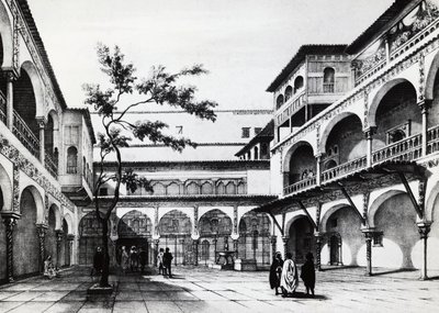 Cour de la forteresse de la Kasbah à Alger - J.B. and Brown J. Rowbotham