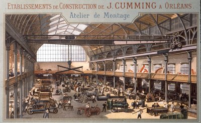 Usine de machines agricoles Cumming, gravure de la 2ème moitié du 19ème siècle - Unbekannter Künstler