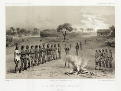 Danse des Indiens Apinage, Brésil, vers 1843-1847 - Unbekannt
