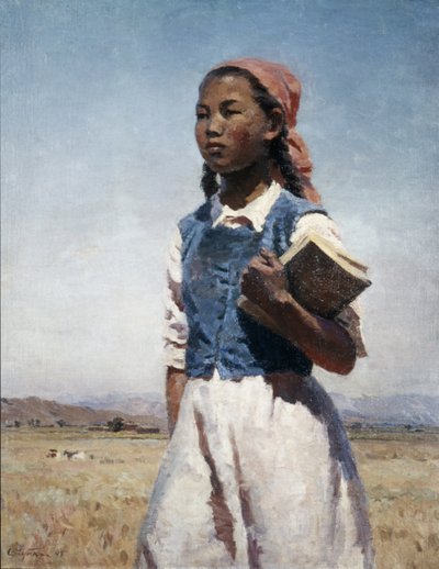 Fille de la Kirghizie soviétique, peinture de 1948 par Semyon Chuikov, réalisme socialiste - Unbekannt