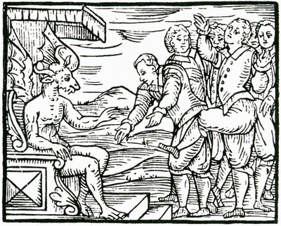 Représentation de la sorcellerie. 16ème siècle (gravure) - Unbekannter Künstler