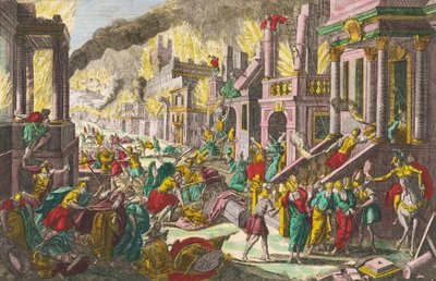 Destruction de Jérusalem par Nabuchodonosor II. 18ème siècle - Alec Hunter