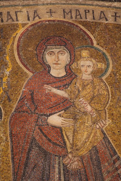 Détail de la mosaïque du VIe siècle dans l