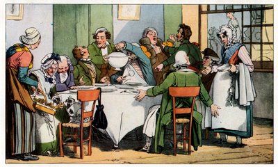 Dîner dans une auberge française du 19ème siècle - Unbekannter Künstler