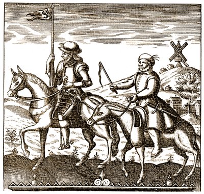 Don Quichotte et Sancho Panza - Unbekannter Künstler