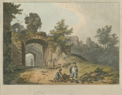 Château de Dudley - Le Donjon : gravure à l