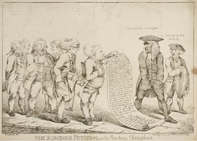 Pétition des chirurgiens ou Les barbiers triomphants, 7 août 1797 - Unbekannt