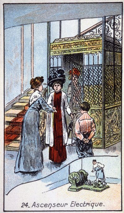 Ascenseur électrique, vers 1910 - Unbekannter Künstler