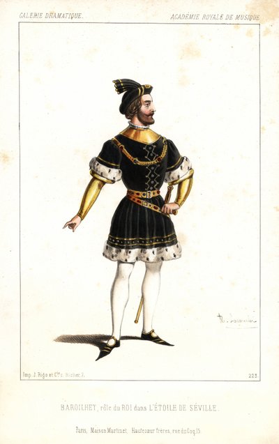Baryton anglais Paul-Bernard Barroilhet en tant que Roi dans "L