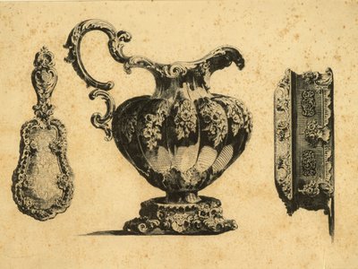 Gravure représentant trois accessoires de beauté par le prince Pavel (Paul) Grigoryevich Demidoff (1738-1821) - Unbekannt