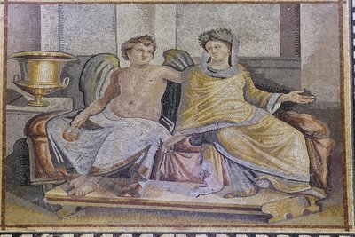 Éros et Psyché, mosaïque de Zeugma, Musée de la mosaïque de Zeugma, Gaziantep, Région de l